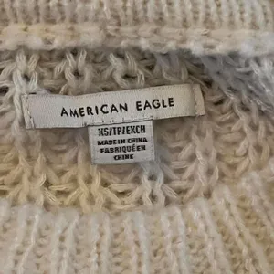 American Eagle chunky knit sweater oversized cream slouchy cozy 🤍 Size XS thumbnail 5