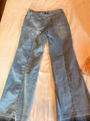 FDJ French Dressing Suzanne Pintuck Wide Leg Jeans Light Wash Size 8 thumbnail 2