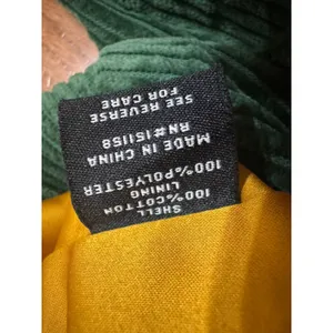 525 AMERICA Green Corduroy Blazer Jacket‎ Mustard Yellow Lined XS thumbnail 7