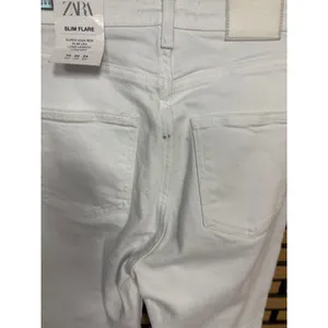Zara‎ White Slim Flare Jeans Size 2 thumbnail 5