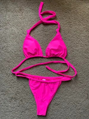Pink Two Piece Bikini Size XL thumbnail 5