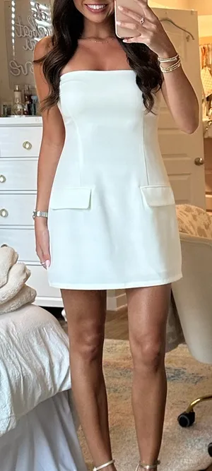 Superdown White Mini Dress thumbnail 1