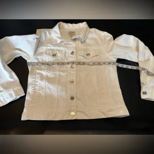 J. Crew Classic White Jean Jacket size Small 100%cotton sold out online thumbnail 9