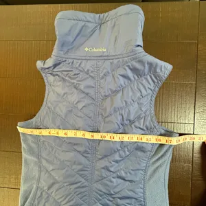 Columbia Womens Blue Quilted Fleece Mix Puffer Vest Small Full Zip Mock Neck thumbnail 9