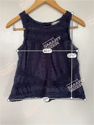Altar'd State Navy Eyelet Lace Trim Sleeveless Tank thumbnail 2