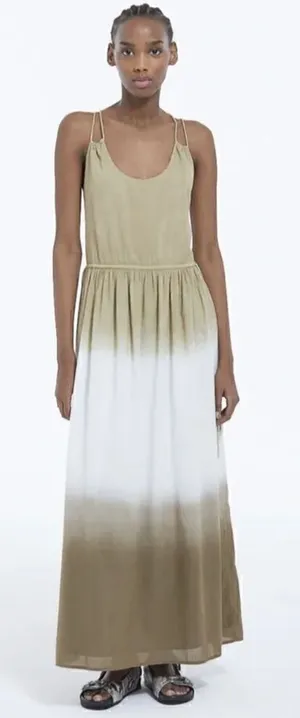 The Kooples Maxi Ombre Tan White Dress Women’s Small (1) thumbnail 1
