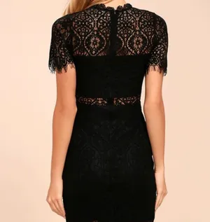 Lulus Black Lace Dress thumbnail 3