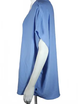 Banana Republic Women's XXL Blue V-Neck Blouse thumbnail 4