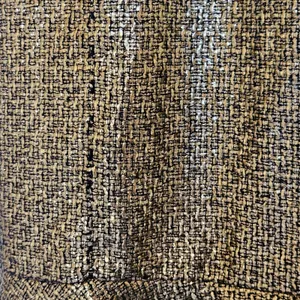 Mestiza New York Jody Metallic Gold Tweed‎ Square Neck Flutter Hem Midi Dress 2 thumbnail 7