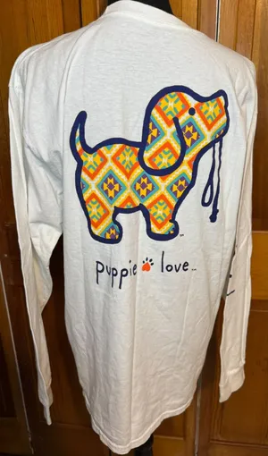 Puppie Love Long Sleeve White Shirt thumbnail 1