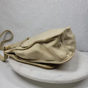 Vintage Fossil Crossbody Bag #75082 Medium Cream Soft Leather Adjustable Strap thumbnail 13