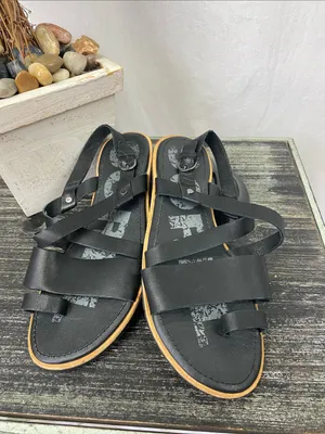 Sorel Black Strappy Sandal Shoes 8.5 thumbnail 2