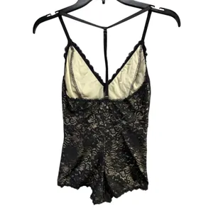 Lulus Dance For You Lace Bodysuit Women S Black Beige Plunging Coquette Romantic thumbnail 6