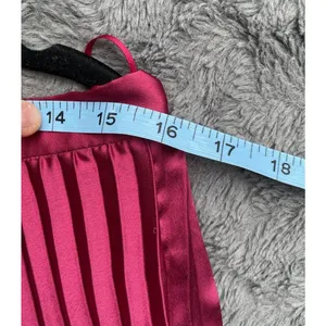 Lucy Paris Pleated Midi Skirt L Accordion Dopamine Dressing Hot pink Magenta thumbnail 15