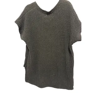 POL Knit V Neck Short Sleeve‎ Pocket Tunic Top Charcoal Gray Size M thumbnail 5