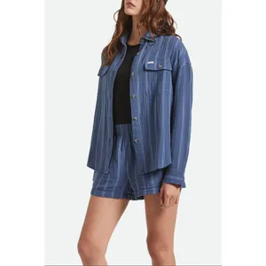 ✨BRIXTON WANDERING BLUE SZ MEDIUM OVERSHIRT✨ thumbnail 2