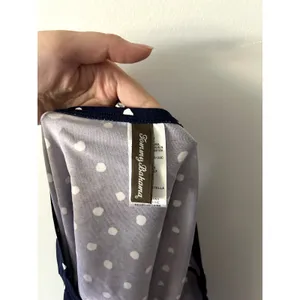 Tommy Bahama Blue White Polka Dot Mini Swim Coverup Skirt Size M thumbnail 3