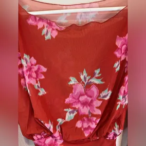 Free People Intimately‎ NWOT Undercover Printed Bodysuit Cherry Combo Top thumbnail 7