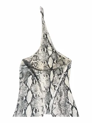 LULUS Women’s Wildlife Black and White Snake Print One Piece Bodysuit Size XS thumbnail 11