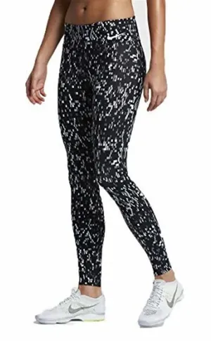 Nike Women’s Dri-Fit Athletic‎ Leggings Black Gray Workout Exercise Size Medium thumbnail 1