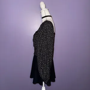 NEW A New Day Black and Tan Polka Dot Blouse thumbnail 5