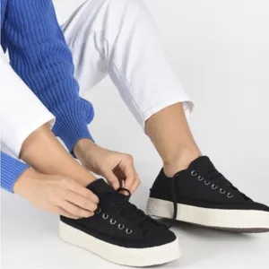 Converse All Star Espadrille Platform Shoes Size 6 in Black thumbnail 1