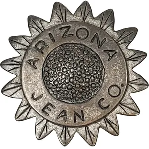 Arizona Jeans Vtg Pin Brooch Sunflower Design 2" Signed thumbnail 1
