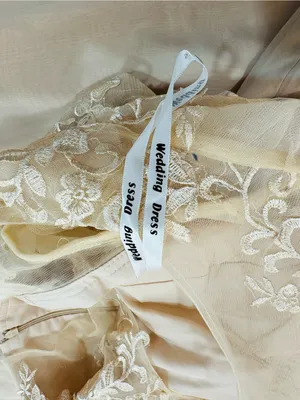 Elegant Lace Bodice Chiffon Evening Dress - Beige thumbnail 15