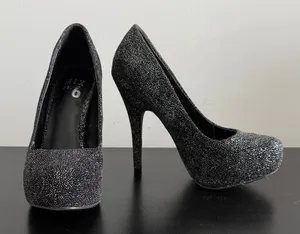 Mix No. 6 Black Sparkle Platform‎ Stilettos Sz 6.5 thumbnail 1