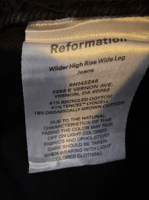 Reformation Wilder Stretch High Rise Wide Leg Jeans Size 26‎ thumbnail 7