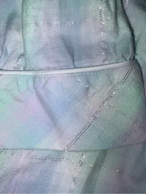 Victoria's Secret Aqua & Purple Pastel Plaid Flannel Pajama Set Women's Small‎ thumbnail 10