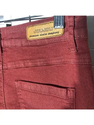 Mid-rise capri jeans culottes straight-leg terracotta cotton boho grunge Y2K 27 thumbnail 8