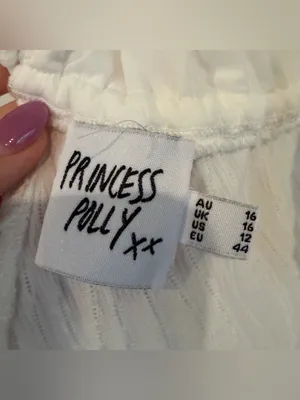 Princess Polly After Party White Skirt Set. Size: 10. thumbnail 6