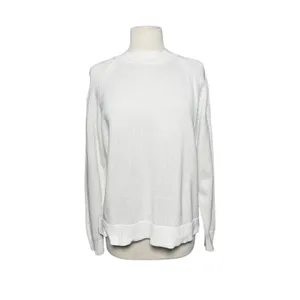 QUINCE Women’s White Organic Cotton Roll Neck Pull Over Sweater thumbnail 4