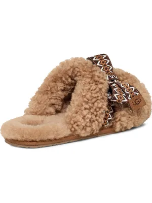 UGG Maxi Curly Sister Slide Slippers in Chestnut Brown NWOB thumbnail 2