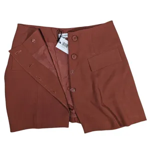 WeWoreWhat‎ Blazer Skirt Brown Button Front Asymmetrical A-Line Size S thumbnail 5