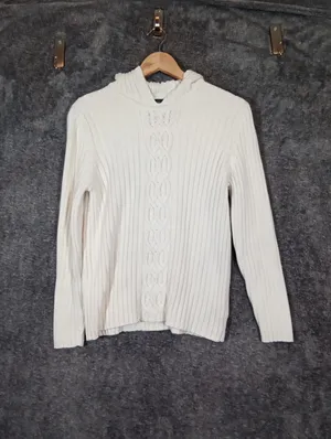 Lauren Ralph Lauren Women Cable Knit Cotton Fisherman Preppy Coatal Sweater M thumbnail 2