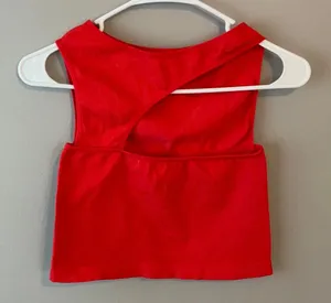 Ruby and Jenna Red Asymmetrical Top thumbnail 2