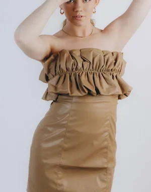Leather Holiday Dress Pink thumbnail 1