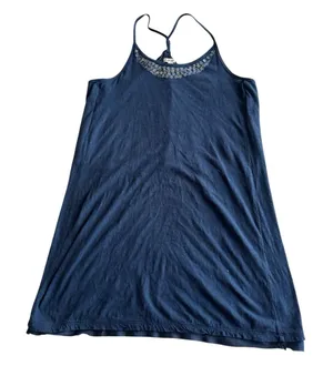 American Eagle Outfitters Y2K Sequin‎ Navy Blue Medium Top thumbnail 1