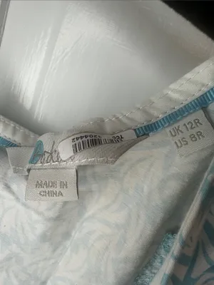 Boden Light Blue and‎ White Print Sleeveless Dress size 8 EUC thumbnail 2