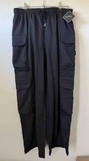 Zaful Men's Flat Pocket, Wide Leg Sweatpant Size M thumbnail 1