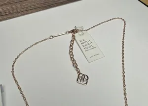 Kendra Scott Mabel Light Blue Rose Gold Tone Necklace Adjustable Length NWT thumbnail 7