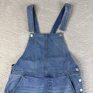 Women's Free People Size 4 Denim Overall Skirt Cut Off‎ thumbnail 2