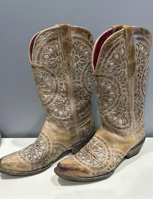 Ferrini Cowboy Boots Brown Size 8.5 thumbnail 1