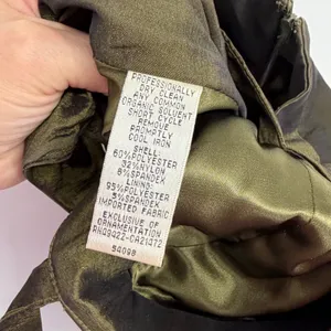 Jessica McClintock Olive Green Ruched Lattice Back Mini Dress‎ Size 10 Y2K thumbnail 5