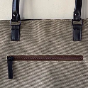 Brown Tweed Style Canvas Tote thumbnail 3