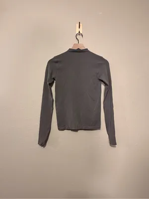 Lululemon Lab Seamless Wool Blend Long Sleeve Shirt Top Size 4 Green thumbnail 2