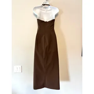 L'Academie Jade Midi Dress Brown Square Neck Halter NWT S thumbnail 13