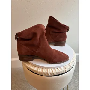 Splendid‎ Suede Ankle Boots Women 6.5 Brown Slouchy Western Pointed Toe Booties thumbnail 3
